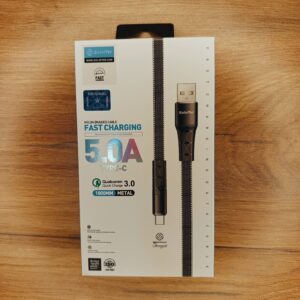 کابل Type-C Soloffer CC53 5A + PD 100W + QC 3.0 100cm – شارژ لپ‌تاپ + گوشی در 30 دقیقه