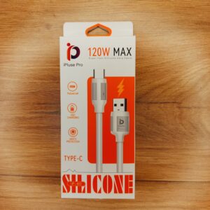 کابل سیلیکونی آی‌پلاس پرو IP-60 120W PD + 6A + 1 متر شارژ مک‌بوک، S24، آیپد در 25 دقیقه!