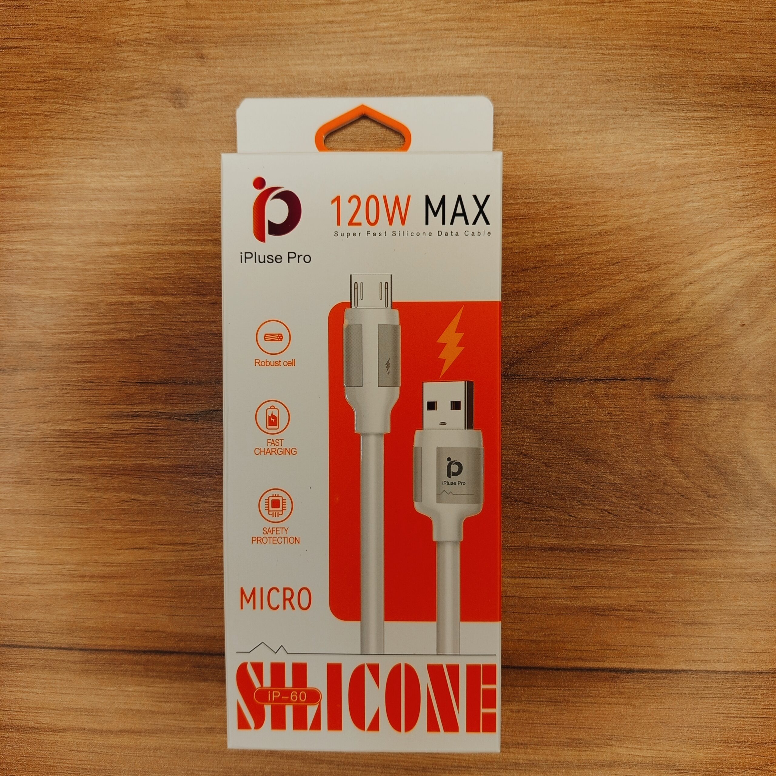 کابل شارژ و دیتا سیلیکونی آیپلاس پرو ۱۲۰ وات | Type-C به Micro-USB 1 کابل شارژ و دیتا iPluse Pro Silicon 120W Type-C به Micro-USB – سریع و مقاوم . . جانبی 076